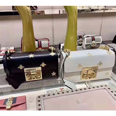 gucci padlock bee and star bag with backpocket